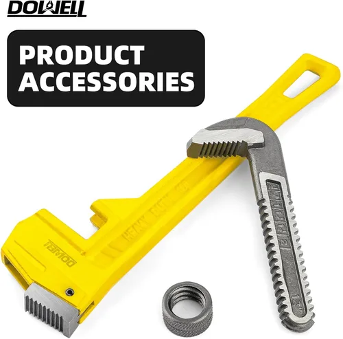 Miniatura 5 de DOWELL Llave de tubo de 12 pies, agarre cómodo, acero fundido confiable y duradero para un uso duradero