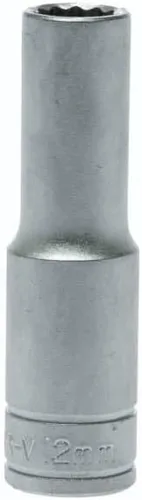 Miniatura 14 de Teng Tools 15MM 1/2 pulgada Drive 12 puntos métrico profundo cromo vanadio Socket Herramienta mecánica Herramienta de mano - M120615-C
