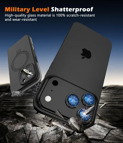 Miniatura 3 de imluckies Protector de lente de cámara para iPhone 17 Pro, iPhone 17 Pro Max, iPhone 16 Pro, iPhone 16 Pro Max, vidrio templado AR+AF y dureza 9H