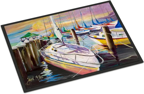 Miniatura 29 de Caroline's Treasures JMK1017JMAT - Tapete de caza de rana garza azul, 24 x 36 pulgadas, tapete para puerta delantera, interior y exterior