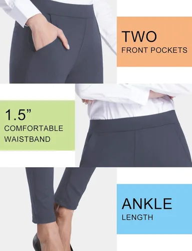 Miniatura 3 de Bamans Pantalones de vestir de yoga ajustados para mujer con control de abdomen