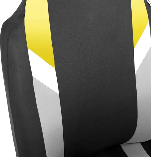 Miniatura 3 de FH Group Juego de fundas de tela para asiento delantero de automóvil para asientos de cubo, ajuste universal, compatible con bolsa de aire, fundas