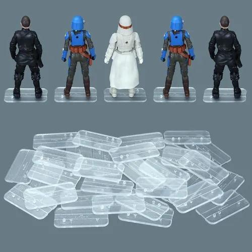 Miniatura 7 de SIXPOINTS 36 piezas de base de exhibición de figuras de acción multiclavija de 6 pulgadas, soporte de soporte compatible con figuras de juguete