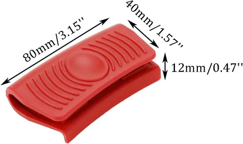 Miniatura 5 de Sscon 2 pares de asas calientes de silicona para ollas de resistencia al calor, agarres de soporte para sartén de hierro fundido (rojo)