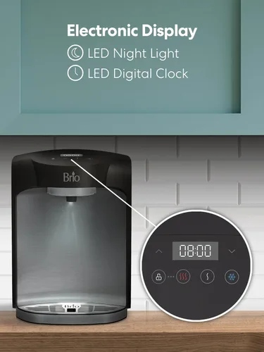 Miniatura 4 de Brio Enfriador de agua para encimera sin botella 800 con filtración de 2 etapas, autolimpiante, pantalla digital, dispensador de agua potable