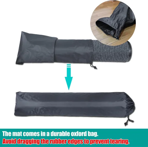 Miniatura 6 de ITINA Tapete largo para puerta de 3 x 10 pies, resistente e impermeable, tapete de entrada para interior y exterior, tapete absorbente con respaldo
