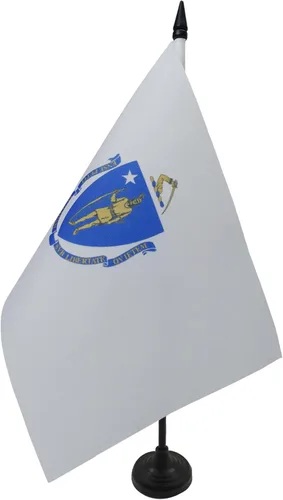 Miniatura 17 de Bandera de mesa de Colorado de 4 x 6 pulgadas, bandera de escritorio del estado de Colorado de EE. UU., 5.9 x 3.9 in, palo y base de plástico negro