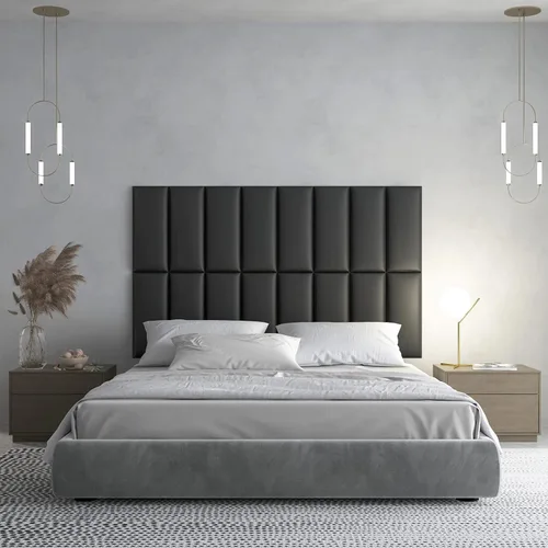 Miniatura 2 de Art3d - Cabeceras para cama King, matrimonial y Queen en color negro, cabeceros tapizados suaves, insonorizados, paneles 3D despegar y pegar