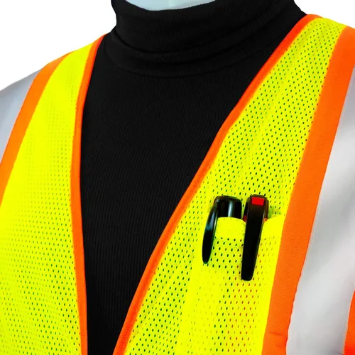Miniatura 3 de JORESTECH Chaleco de seguridad de alta visibilidad un bolsillo cinta reflectante ANSI/ISEA