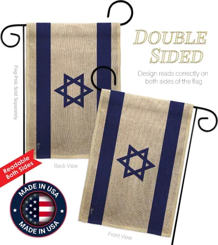 Miniatura 3 de Bandera de Israel Bandera de arpillera israelí Bandera de pared césped, puerta de habitación, póster al aire libre, tapiz interior para el hogar