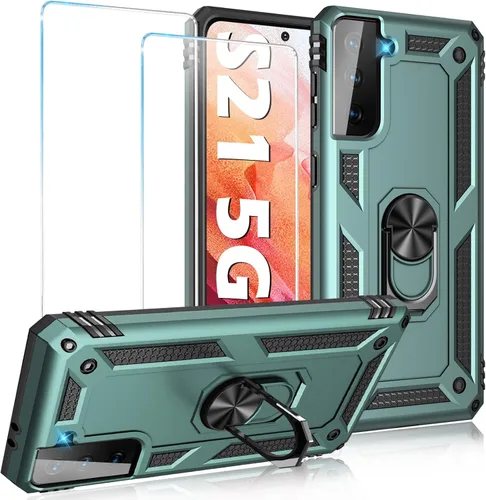 Miniatura 62 de Vaki Funda para Samsung Galaxy S22 5G con protector de pantalla integrado de grado militar, cubierta dura y resistente, funda resistente para Galaxy
