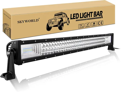 Miniatura 8 de SKYWORLD Barra de luz de 52 pulgadas, 67500 lm, haz combinado de inundación recta, haz combinado de luces LED para automóvil, lámpara antiniebla