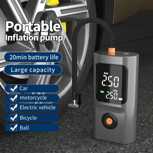 Miniatura 5 de PARDUS Inflador de neumáticos, compresor de aire portátil, bomba de aire de 150 PSI para neumáticos de automóvil con medidor de presión digital