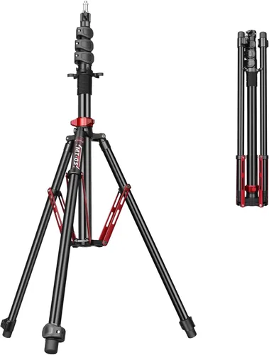 FreeSea Fotografía de soporte de luz: tubos de gran tamaño de 1.4 pulgadas (1.417 in), estructura de aleación de aluminio, trípode de 106 pulgadas