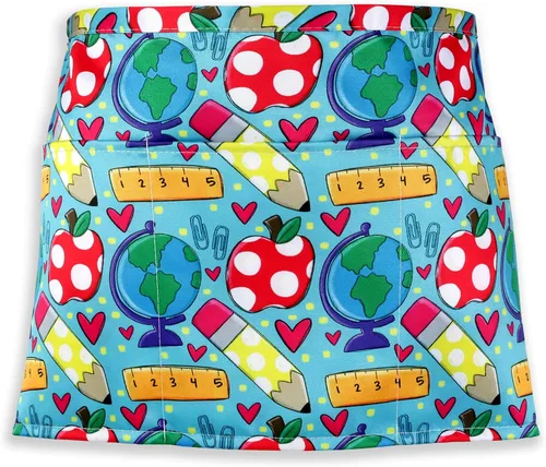 Miniatura 2 de Plum Hill Bonito delantal para profesores con bolsillos, delantal de cintura para profesora para mujeres, delantal escolar para profesores