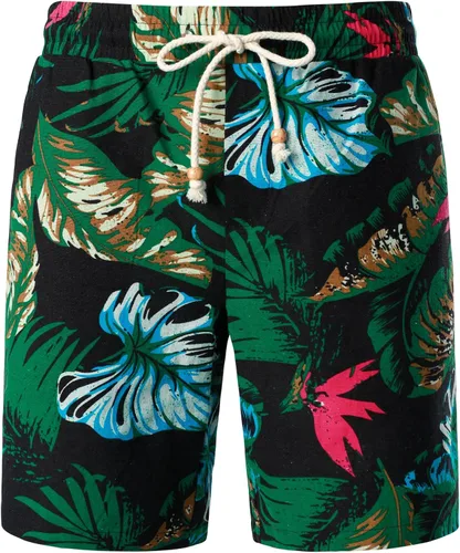 Miniatura 5 de LucMatton Conjunto de 2 piezas de verano para hombre, casual, algodón, lino, estampado, trajes de vacaciones con bolsillos