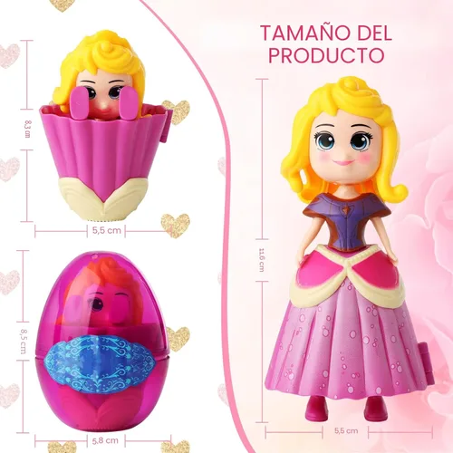 Miniatura 2 de xutengy Paquete de 4 rellenos esenciales para cesta de Pascua, huevos de princesa, juguetes de deformación prellenados para niños y niñas