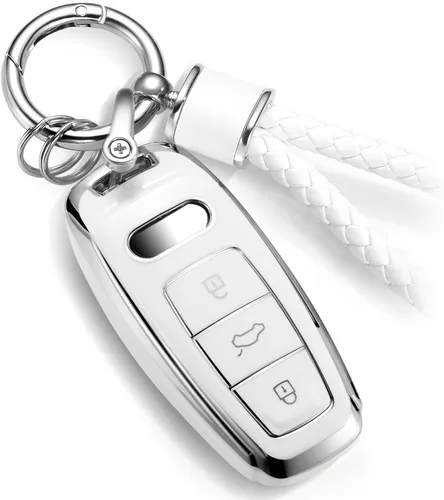 Miniatura 20 de para Cadillac - Funda para llavero con cuerda trenzada metálica, funda suave mejorada para 2020 en adelante CT4 CT5 CT6 XTS XT4 XT5 ATS, etc.