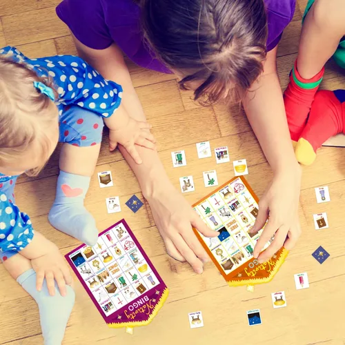 Miniatura 8 de Juego de bingo de la Natividad de Fancy Land para niños, 24 jugadores, Navidad, establo, casa cristiana, juego de bingo religioso para fiestas