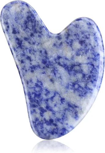 Miniatura 12 de rosenice Gua Sha - Herramientas faciales de guasha negra, piedra de jade Gua Sha para el cuidado de la piel facial, tensiones corporales faciales