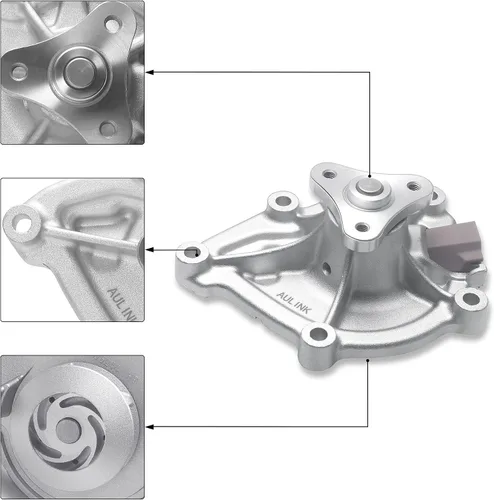 Miniatura 2 de AULINK Bomba de agua AW6244 con junta para (solo motor L4 de 1.6L) Mini Cooper 2007-2015/Cooper Countryman 2011-2016/Cooper Paceman 2013-2016