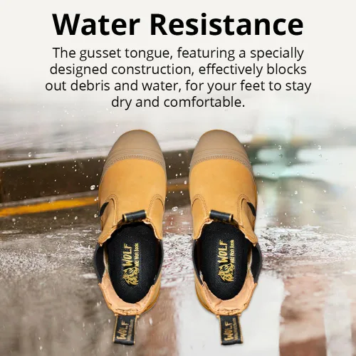 Miniatura 6 de WOLF Work Boot 100% Genuine Upper Leather Oil, Slip, Impact, Puncture Resistant Electrical Hazards Non-Slip Rubber Sole
