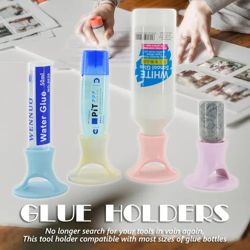Miniatura 2 de Soporte de plástico para pegamento líquido para soporte de botellas, herramienta de manualidades de papel para artesanos adecuado para botellas