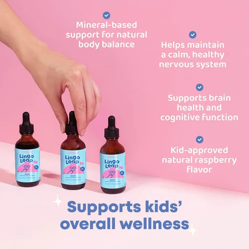 Miniatura 7 de JoySpring LingoLeap - Fórmula líquida para niños con zeolita clinoptilolita, B12 metilada y vitamina D3 Apoyo diario suave para el bienestar