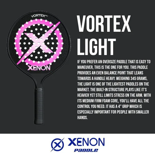 Miniatura 2 de X enon Vortex - Pala de tenis con plataforma ligera (modelo 2022)