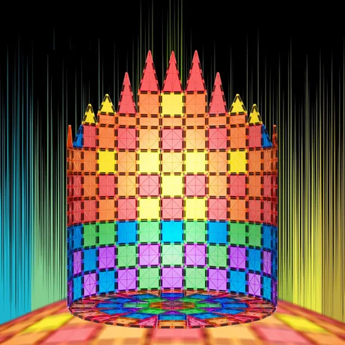 Miniatura 6 de Azulejos Magnéticos Bloques de Construcción para Niños Pequeños, Juguetes Montessori Magnéticos para Niños y Niñas de 3+ Años, Juegos Educativos