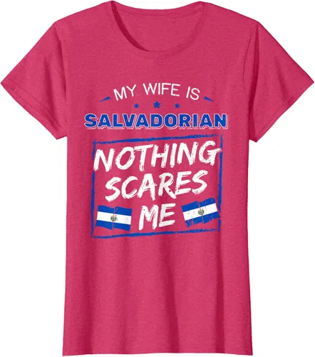 Miniatura 13 de Camiseta con la bandera de raíces salvadoreñas de El Salvador My Wife Is Salvadoran Roots, Negro