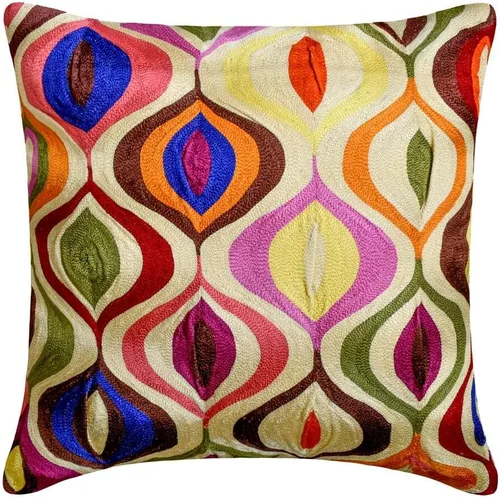 Miniatura 14 de The HomeCentric Funda de almohada color crema para sofá, funda de almohada moderna de 12 x 12 pulgadas, funda de almohada cuadrada de satén, funda