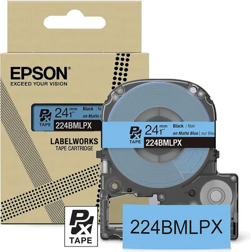 Miniatura 8 de Epson LABELWORKS 224BMBEPX Cartucho de Cinta de PET (Poliéster) Genuino - Negro sobre Beige Mate Cinta de Etiquetadora para Manualidades
