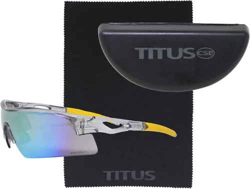 Miniatura 41 de TITUS G20 Gafas de seguridad para todos los deportes, protección para motocicletas, compatibles con ANSI Z87+ Marco negro - Lente ahumado - Con bolsa