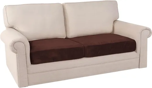 Miniatura 8 de PrinceDeco Funda de cojín de terciopelo suave y elástica para silla, sofá biplaza o sofá, protector de muebles, cojín de asiento, funda de sofá