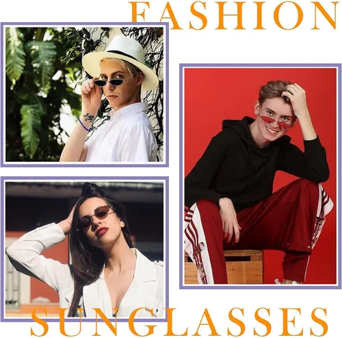 Miniatura 4 de FEISEDY Gafas de sol de diseñador de moda Retro pequeños pétalos forma arco templo diseño B2298