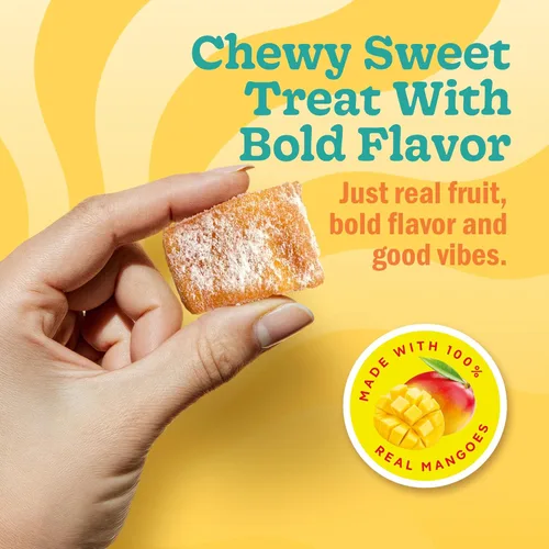 Miniatura 3 de Chici Mama Blue Raspberry Limeade - Bocadillos de mango, paquete de 2 – Hecho con mango real Golosinas masticables y jugosas alternativas Sin