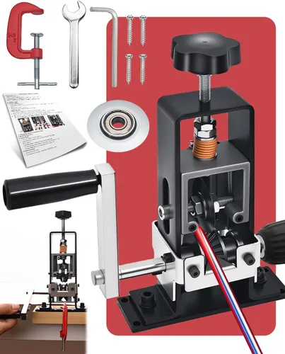 Máquina Pelacables, Máquina Manual de Pelado de Cables de 0.06-1 pulgada con Cuchilla de Repuesto, Herramienta Pelacables de Manivela Accionada por