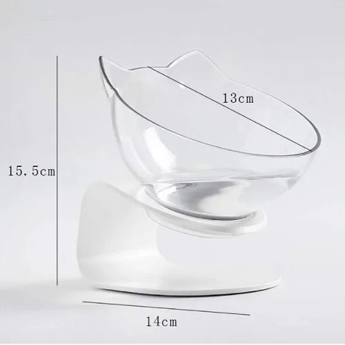 Miniatura 7 de Luck Dawn Cuenco elevado para gatos con soporte elevado, diseño inclinado de 15 grados, soporte protector de cuello elevado para alimentos