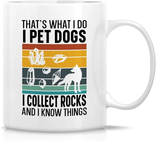Miniatura 105 de Retreez - Taza divertida con texto en inglés "Funny Cute Golden Retriever Don't Stop Retrievin' Dog Lover", 325 ml, tazas de café de cerámica