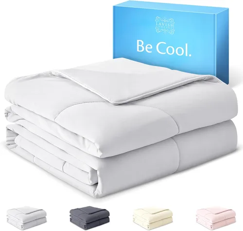 Miniatura 11 de Lavish Comforts® Edredón refrescante tamaño King/Cal King │Manta refrescante de alta calidad para personas que duermen con calor │ Manta suave