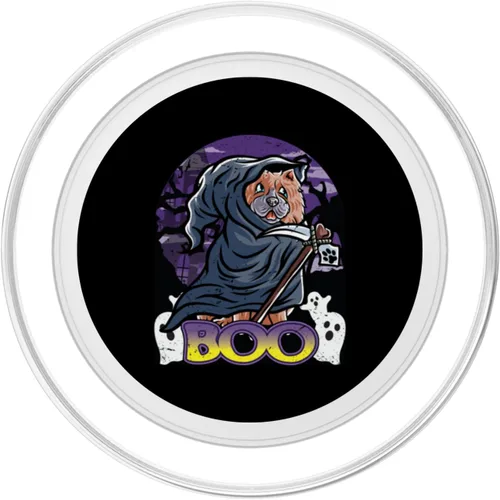 Miniatura 2 de Chow Chow Happy Halloween Costume Grim Reaper PopSockets MagSafe PopGrip for iPhone