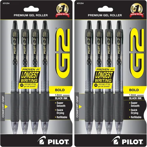 Miniatura 3 de Bolígrafos Pilot G2 prémium, con bola de tinta de gel y retráctiles, Colores Variados Paquete de 4 Variado claro