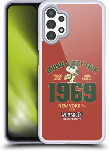 Miniatura 21 de Head Case Designs Funda de gel Woodstock 50th con licencia oficial de Peanuts Snoopy Guitar 1969 [protección de grado militar] compatible