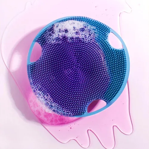Miniatura 6 de Boie USA Exfoliante de cuerpo plano, exfoliante de ducha suave similar a la silicona y cepillo de limpieza corporal, reemplazo de lufa adhesivo a