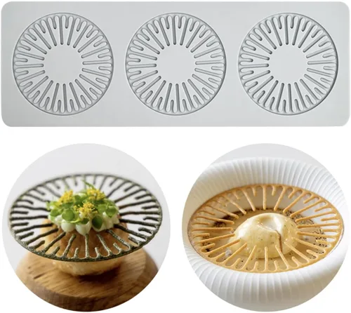 Miniatura 8 de TUKE Molde de encaje de silicona, gota de agua de 9.6 x 3.4 x 0.12 pulgadas, sin BPA, color al azar, 0.227 tazas, 1 pieza