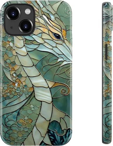 Miniatura 49 de LUHOURI Funda para iPhone 12 Mini, compatible con carga inalámbrica, doble capa, interior de silicona suave + carcasa exterior dura, bonito diseño