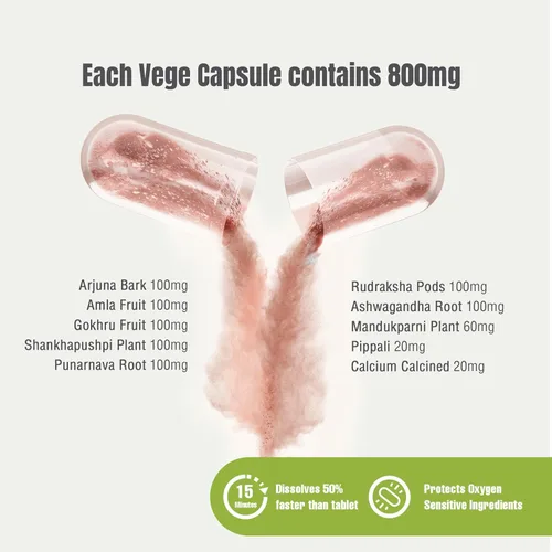 Miniatura 2 de Herbsforever Suplemento herbario ayurvédico Cardio-B 90 cápsulas vegetales 800 mg cada una