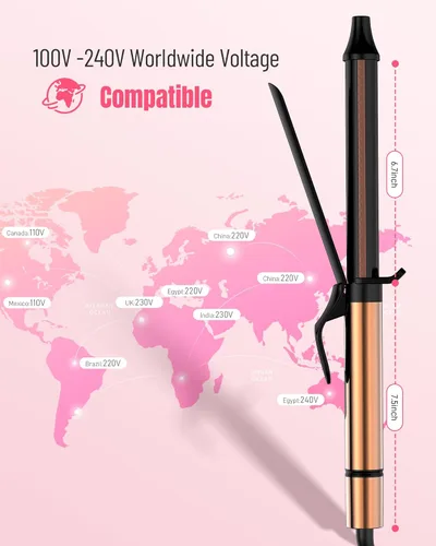 Miniatura 7 de 1.25 Inch Long Barrel Curling Iron – Ceramic Extra-Long Wand for Smooth Curls & Long-Lasting Beach Waves