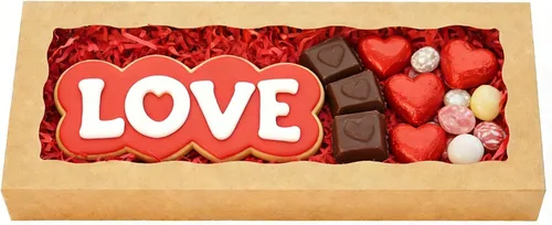 5 cajas para galletas de 12 x 5 x 1.5 pulgadas, cajas de panadería con ventana, caja para fresas cubiertas de chocolate para Navidad, San Valentín,